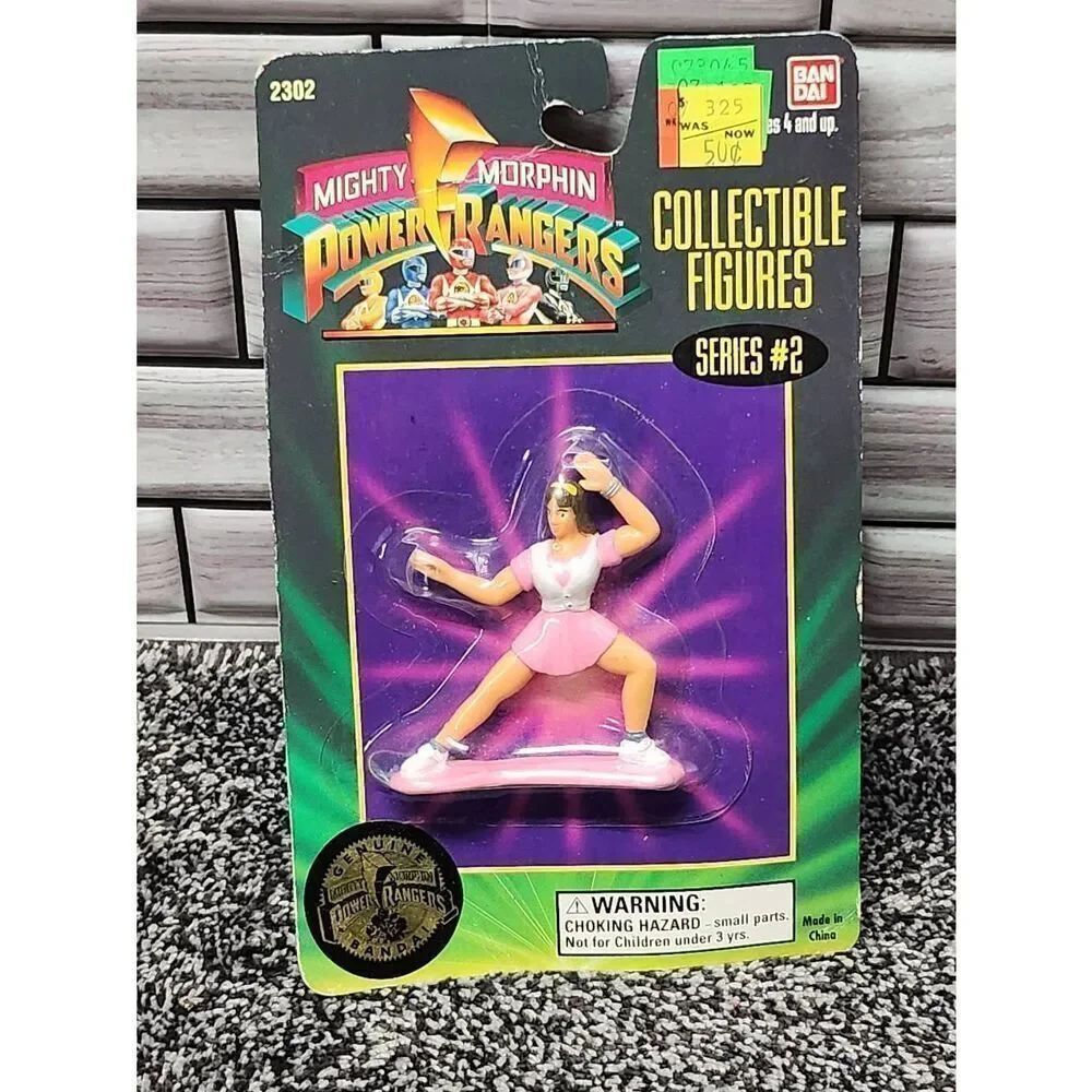 BANDAI 1995 Mighty Morphin Power Rangers Collectible Figure PINK RANGER